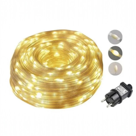 Вулична водонепроникна гірлянда, Нитка-Роса 1000 LED, 100м, 220В, IP44, колір теплобілий
