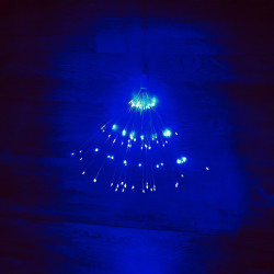 Гірлянда штора-феєрверк 800 LED, 3м, USB+пульт, колір синій