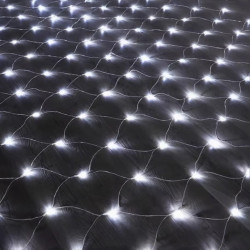 Гірлянда сітка 120 LED, 1.5x1,5 м, 220В, прозорий провід, колір білий