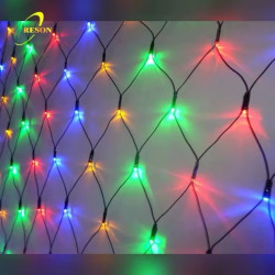 Гірлянда сітка 400 LED, 3:3 метри, FLASH, IP65, чорний каучуковий кабель 3.3мм, колір RGB мультиколор