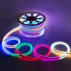 Гнучкий FLEX NEON 100м, 220В, IP65, колір RGB мультиколор