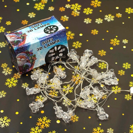 Гірлянда фігурна “Ведмедики”, 20LED, 4м, колір RGB мультиколор