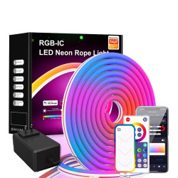 Гнучкий неон, RGB, 5 метрів + пульт з WIFI