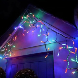 Вулична гірлянда “Бахрома” ,144 LED+FLASH,5x0,6м, білий каучук 3.3мм, мультиколор IP65