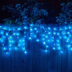 Вулична гірлянда “Бахрома” 144 LED+FLASH,5x0,6м, білий каучук 3.3мм, колір синій IP65