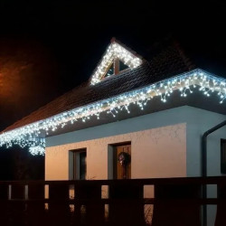 Вулична гірлянда “Бахрома” 144 LED+FLASH,5x0,6м, білий каучук 3.3мм, колір білий IP65