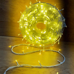 Гірлянда нитка на котушці 500LED+FLASH, 50м, білий провід 2.2мм, колір теплобілий IP44