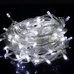 Світлодіодна гірлянда 300 LED прозорий провід, колір білий