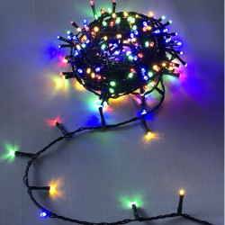 Світлодіодна гірлянда 100 LED чорний провід різнокольорова