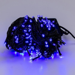 Світлодіодна гірлянда 200 LED чорний провід, колір синій