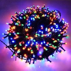 Світлодіодна гірлянда 400 LED чорний провід різнокольорова