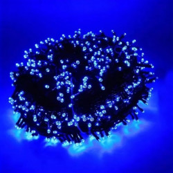 Світлодіодна гірлянда 400 LED чорний провід, колір синій
