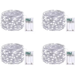 Гірлянда роса на батарейках 3 метри, 30 LED біла (WHITE)