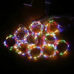 Гірлянда штора Роса 360LED, 3 на 3 метри, USB+пульт, колір RGB різнокольорова