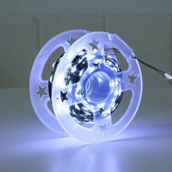 Гірлянда нитка “Роса” 400 LED 40м, зелений дріт, від USB, колір білий